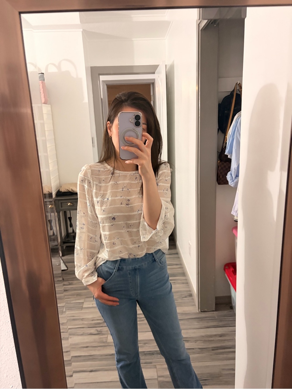 Women’s Cream Lace-Embroidered Blouse
